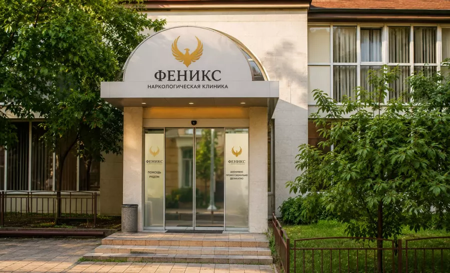 Вход в наркологическую клинику «Феникс» в Кудымкаре